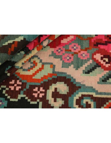 Hand made rug Rose Kilim Old Moldavia cm.175x318