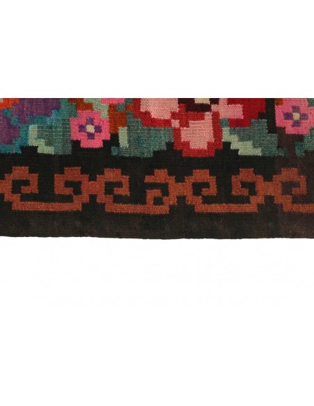 Hand made rug Rose Kilim Old Moldavia cm.175x318