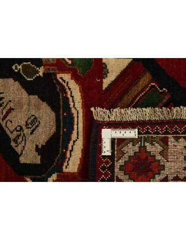 Hand made rug Kashghai Old Figural Persia cm.120x203