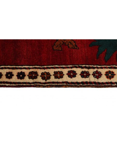 Hand made rug Kashghai Old Figural Persia cm.96x200