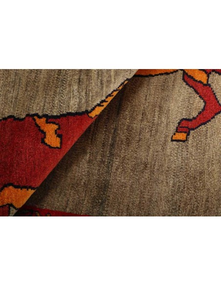 Hand made rug Kashghai Old Figural Persia cm.105x169