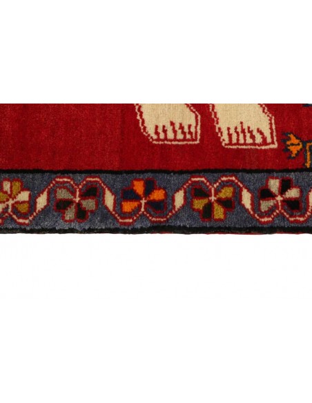 Hand made rug Kashghai Old Figural Persia cm.109x175