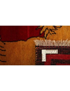 Hand made rug Kashghai Old Figural Persia cm.102x150 2