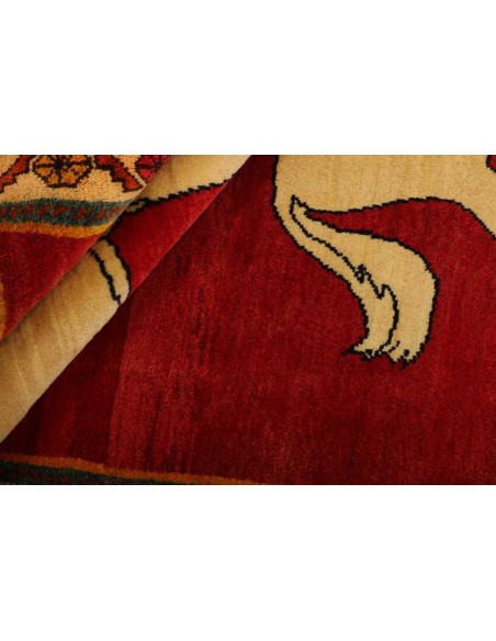 Hand made rug Kashghai Old Figural Persia cm.121x175
