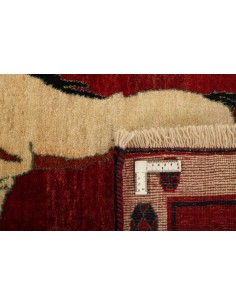 Hand made rug Kashghai Old Figural Persia cm.112x194 2