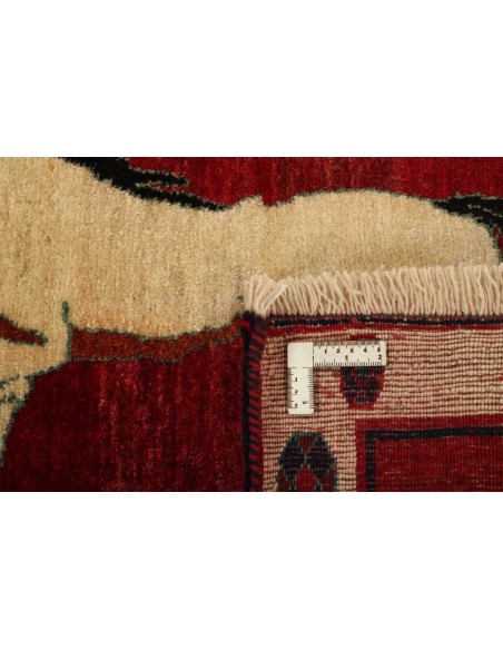 Hand made rug Kashghai Old Figural Persia cm.112x194