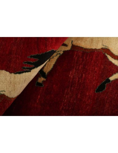 Hand made rug Kashghai Old Figural Persia cm.112x194