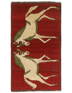 Hand made rug Kashghai Old Figural Persia cm.101x179