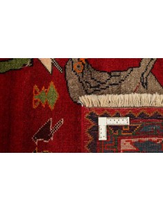 Hand made rug Kashghai Old Figural Persia cm.114x182 2