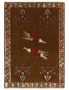 Hand made rug Kashghai Old Figural Persia cm.112x160