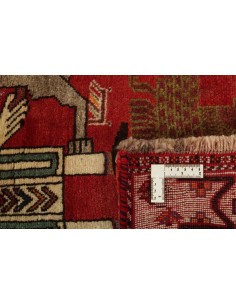 Hand made rug Kashghai Old Figural Persia cm.121x152 2
