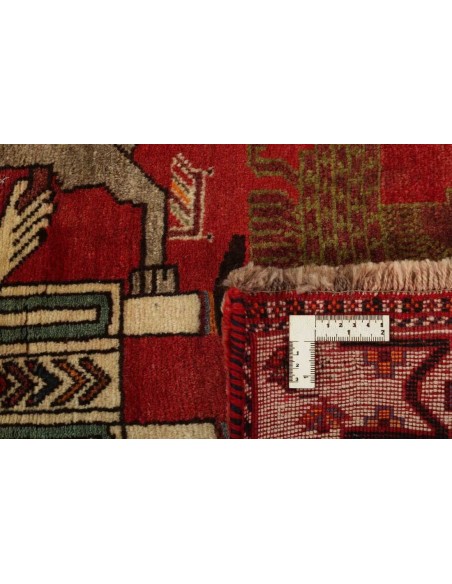 Hand made rug Kashghai Old Figural Persia cm.121x152