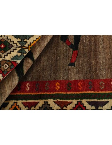 Hand made rug Kashghai Old Figural Persia cm.130x218