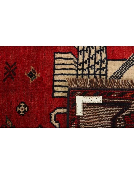 Hand made rug Kashghai Old Figural Persia cm.153x240