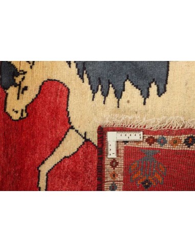 Hand made rug Kashghai Old Figural Persia cm.95x152
