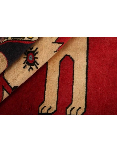 Hand made rug Kashghai Old Figural Persia cm.98x144