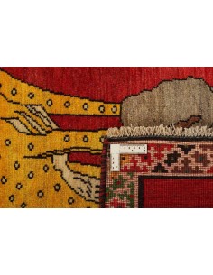 Hand made rug Kashghai Old Figural Persia cm.100x142 2
