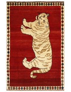 Hand made rug Kashghai Old Figural Persia cm.96x148