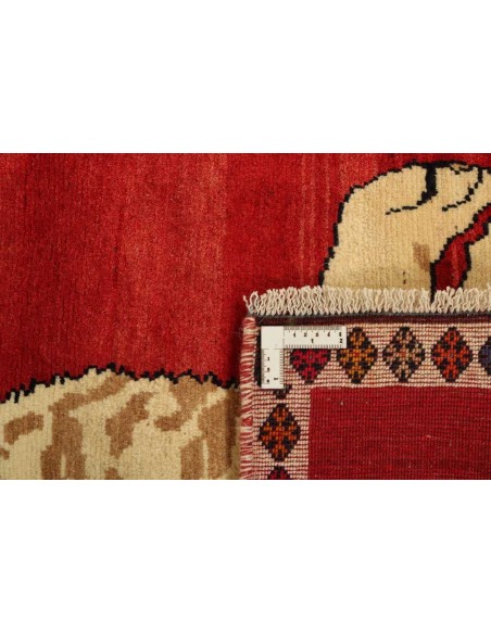 Hand made rug Kashghai Old Figural Persia cm.96x148