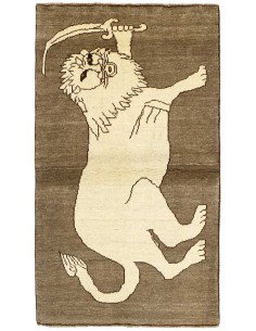 Hand made rug Kashghai Old Figural Persia cm.97x167