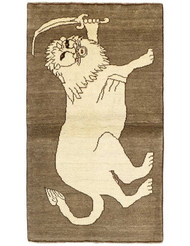 Hand made rug Kashghai Old Figural Persia cm.97x167