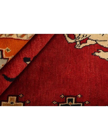 Hand made rug Kashghai Old Figural Persia cm.100x142