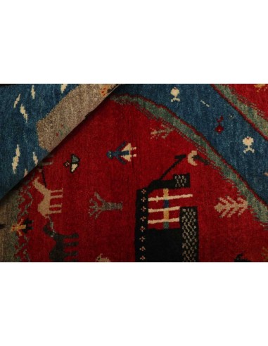 Hand made rug Kashghai Old Figural Persia cm.101x143
