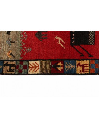 Hand made rug Kashghai Old Figural Persia cm.101x143