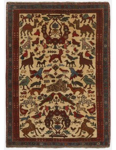 Hand made rug Kashghai Old Figural Persia cm.112x150