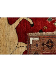 Hand made rug Kashghai Old Figural Persia cm.107x153 2