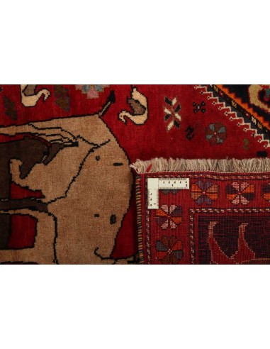 Hand made rug Kashghai Old Figural Persia cm.106x152