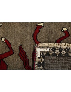 Hand made rug Kashghai Old Figural Persia cm.88x205 2