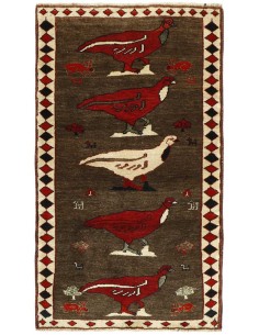 Hand made rug Kashghai Old Figural Persia cm.97x170