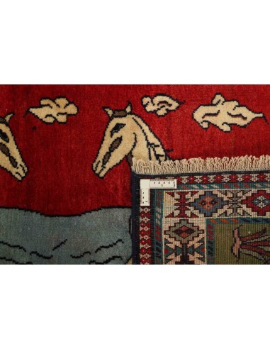 Hand made rug Kashghai Old Figural Persia cm.100x155