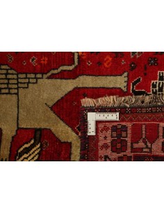 Hand made rug Kashghai Old Figural Persia cm.110x160 2
