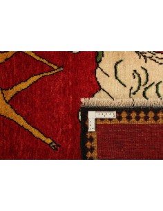 Hand made rug Kashghai Old Figural Persia cm.101x201 2