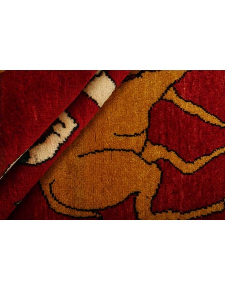Hand made rug Kashghai Old Figural Persia cm.101x201