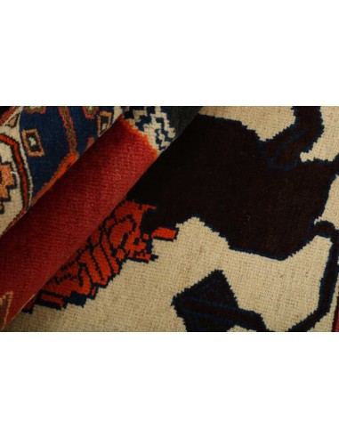 Hand made rug Kashghai Old Figural Persia cm.106x194