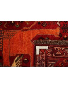 Hand made rug Kashghai Old Figural Persia cm.123x163 2