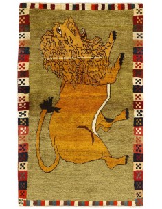Hand made rug Kashghai Old Figural Persia cm.117x190