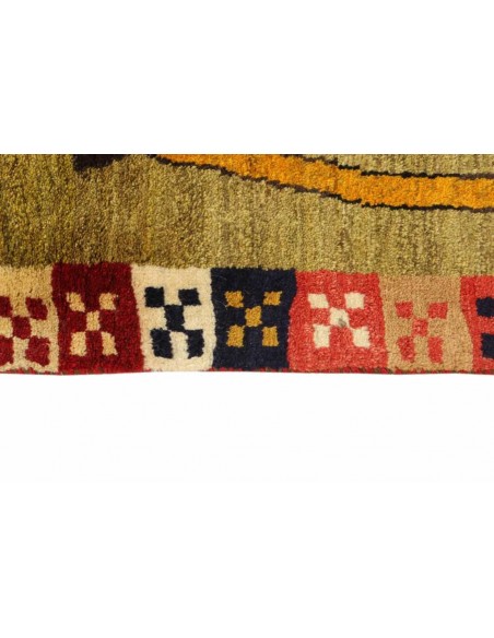 Hand made rug Kashghai Old Figural Persia cm.117x190