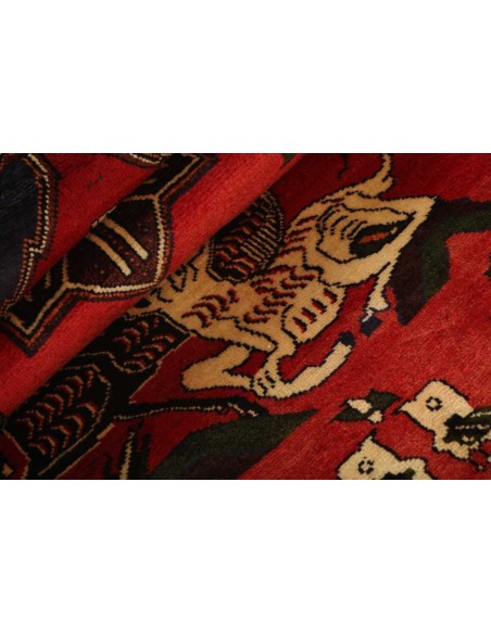 Hand made rug Kashghai Old Figural Persia cm.100x290