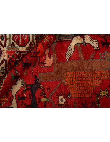 Hand made rug Kashghai Old Figural Persia cm.164x253