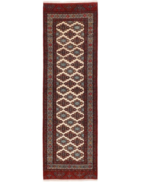 Hand made rug Torkaman Fine Persia cm.87x278