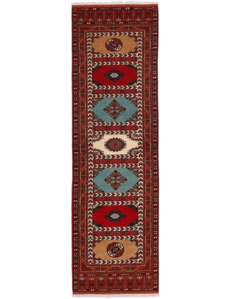 Hand made rug Torkaman Fine Persia cm.85x291