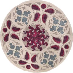 tappeto MEDUSA SITAP SILVER-PURPLE ROTONDO SETA floreale da EUR 1134.6