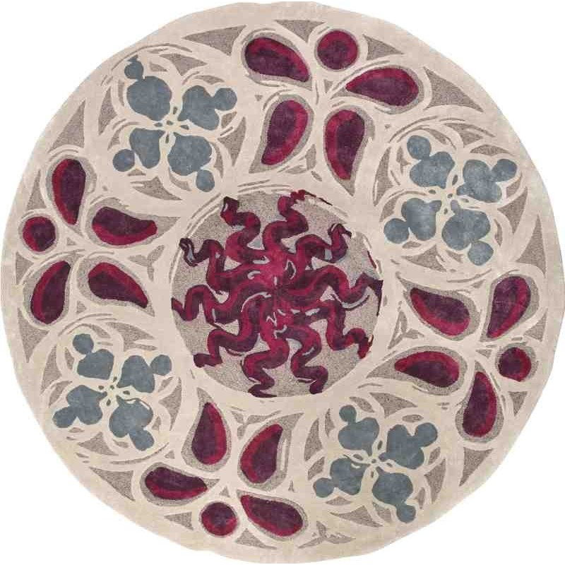 tappeto MEDUSA SITAP SILVER-PURPLE ROTONDO SETA floreale da EUR 1134.6