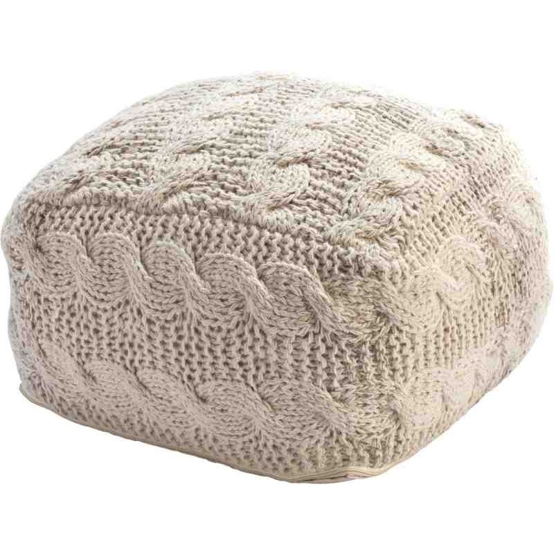 puff PUFF SITAP OSLO SQUARE IVORY  LANA tinta unita da EUR 298.9