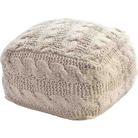 puff PUFF SITAP OSLO SQUARE IVORY  LANA tinta unita da EUR 298.9