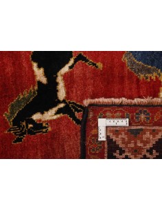 Hand made rug Kashghai Old Figural Persia cm.160x252 2